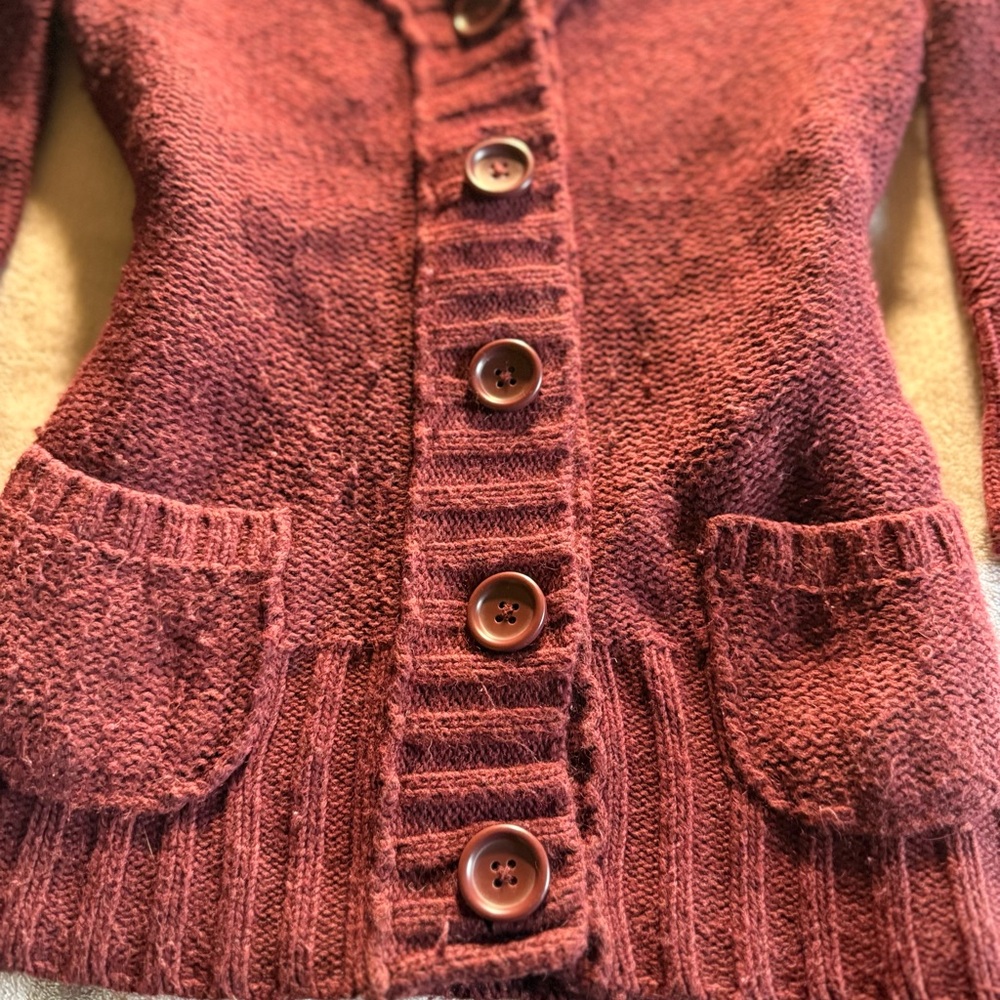 Mossimo Supply Co. Deep Burgundy Cardigan - image 2